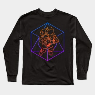 Psychedelic Rave Sacred Geometry Astronaut Long Sleeve T-Shirt